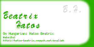 beatrix hatos business card